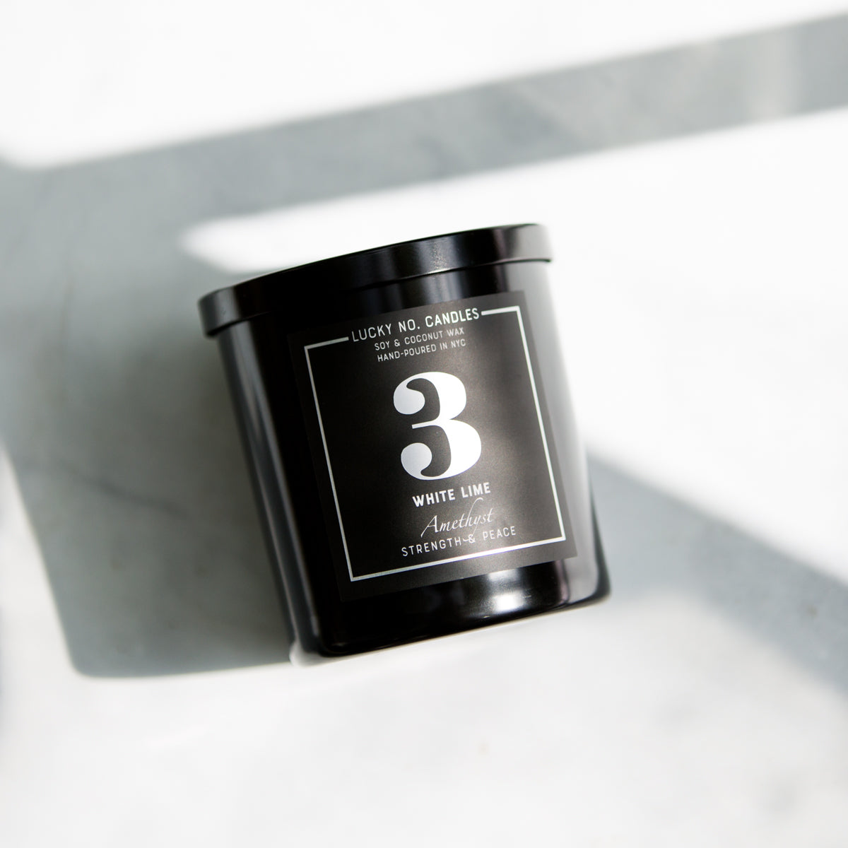 no.3 White Lime Lucky No. Candles