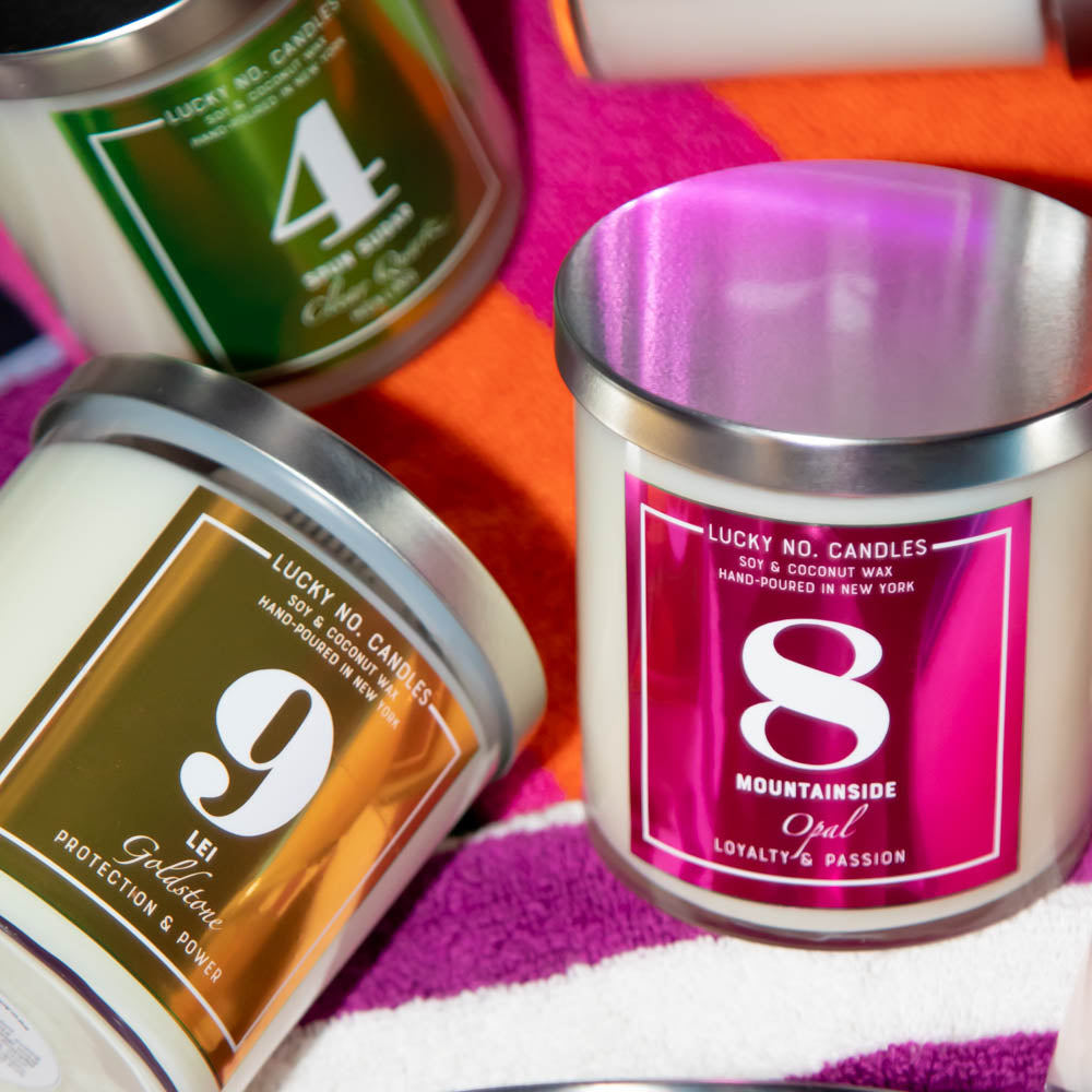 The Trinity Metal Collection Lucky No. Candles